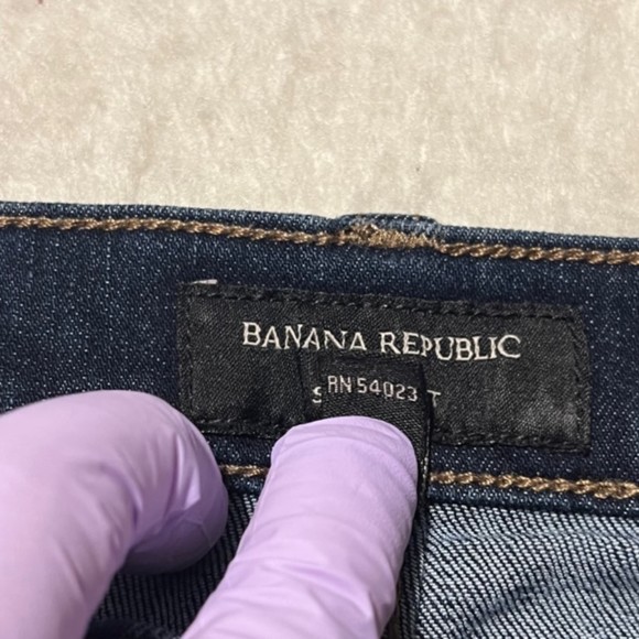 Banana Republic Womens Blue Dark Wash Skinny Fit Jeans Mid Rise Denim Sz 28/6 - Picture 8 of 12
